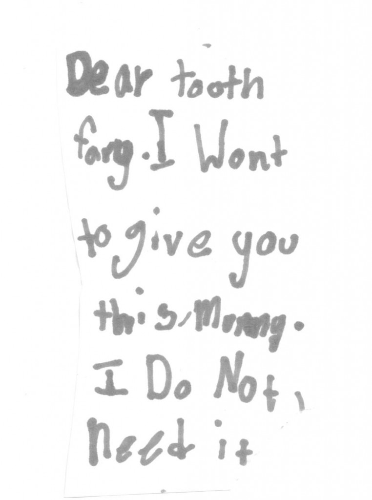 dear tooth fairy